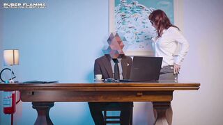 The lawyer's secretary does anything to get banged in the office