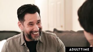ADULT TIME - Virgin Male Teams Up With Stepdad To Bang Concupiscent Blindfolded Stepmom Dana Vespoli