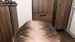 Stepdad, come closer, I wanna feel your goo in my throat POV