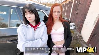 VIP4K. 2 Amateur Lesbian babes Don’t Mind Their 1st Three-some With a Stranger