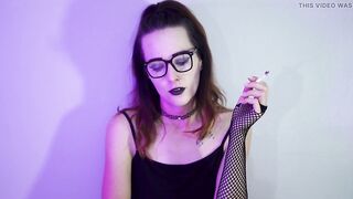 Emo Hotty Smokin' in Fishnets