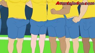 Homo fuckfest at the World Cup with players.