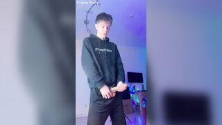Slim Male Holding Back A Giant Ejaculation Until It Hurts