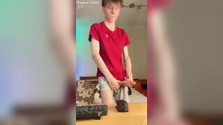 Slender 55kg Dude Playing With His 23cm Enormous Meat