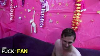 Fortunate Fan Pounds Threesome Unfathomable After Soaked Oral sex Turns!