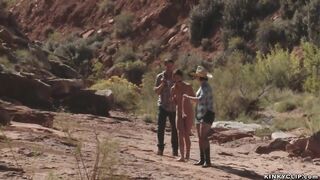 Captured hitchhiker anal screwed