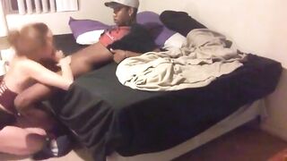 Hotty cheats on white boyfriend with well endowed Ebony Chap