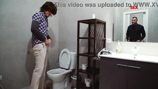 Homosexual Coarse Doggy Anal... This chab Pulls His Panties Down and Gets Bent Over the Sink for a Hard Banging
