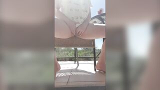 Peeing on balcony during the time that having my morning coffee