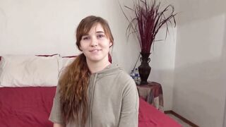 Despairing Amateurs casting sexy hot fit tiny honeys get their taut vaginas pounded hard by large white dong