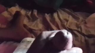 Solo ebony penis masturbation
