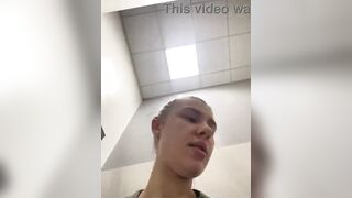 Insane unfathomable thought and anal squirting in the gym