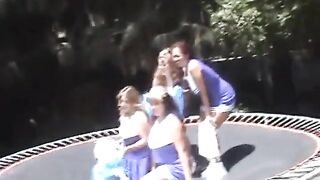 Have a fun behind the scenes from plump cheerleaders
