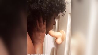 Oral pleasure Practice Sucking Mounted Sextoy