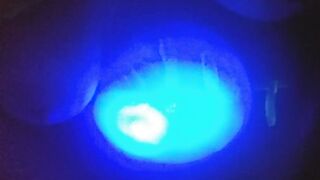 playing with glow paint