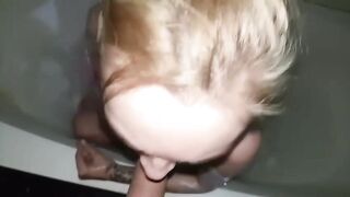 Hawt golden-haired taking golden shower