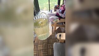 Urinate pitchers served on tap all summer lengthy for emo urinate queen LivingDeadDani