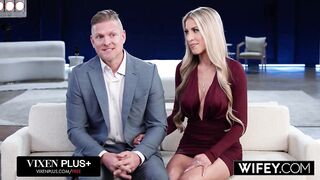 WIFEY Golden-haired Hotwife Britt Blair Sucks And Screws For Her Spouse