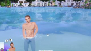 Hawt Thai Dude Pravat jerks off in the Tomarani sea and cums HARD