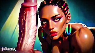 Large Butt BLACK MILFs Worship LARGE White Weenies — Interracial Dream (4K AI Generated Animation)