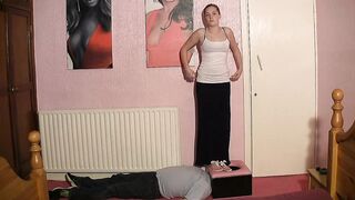 Face Trampling Sophie In Sandals & Stripped Foot