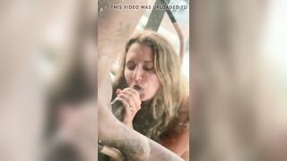 Hotwife with bull on balcony 1