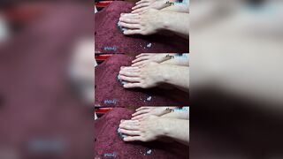 Oops I turned his massage into a footjob and got cum on my feet ????????