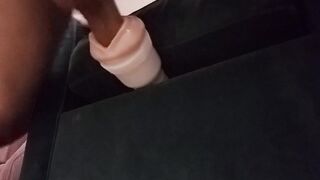 Monster weenie smashes his fleshlight