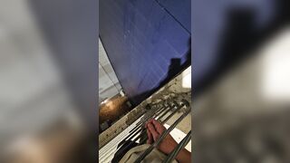 Outdoor urinate from parking garage
