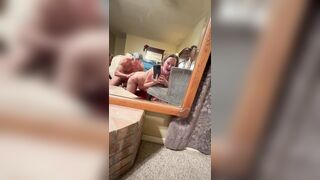 Wife films in mirror getting doggy, that babe likes to screw