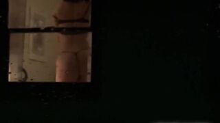 Watching Amateur Brunette hair Exhibitionist mother I'd like to fuck Disrobe in Window