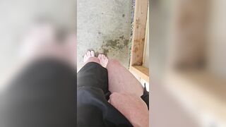 Desperately pissing my panties outside my apartment