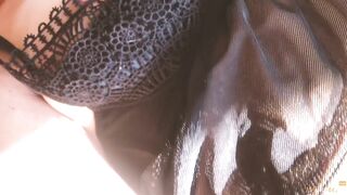 Masturbating and squirting with hitachi and sex toy