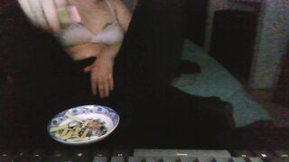 Smokin' and masturbating in tights