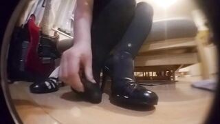 Candid Heels and Nylon Nylons filmed