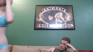 Teen rides her 1st large whitezilla penis