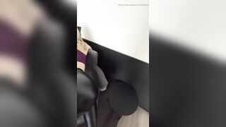 Stepsister Screwed in Hotel Room in Leather Panties Sexy Cum