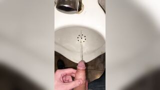 I pee on a urinal in a public office (POV)