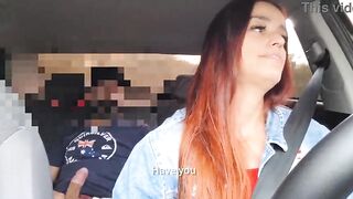 Female ride-share driver catches passenger masturbating from behind!