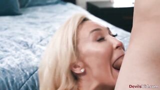Large titties Ryan Keely was caught by her stepson cheating.The chap promised to keep silent in swap of him licking and screwing his stepmoms unshaved twat