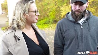 PickupClub - Breasty German Teacher Kathy Unfathomable Lost And Drilled In The Car