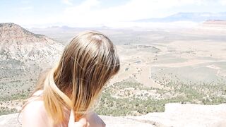 On A Cliff Me and M hot beautie Masturbation