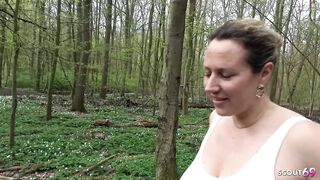 Male Tempt German Curvy big beautiful woman Aged Kathy Unfathomable to Suck His Weenie at Public Place