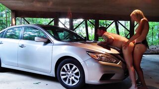 Hotty DING-DONG DUDE Homemade Amateur Pegging- Supplementary Parking in Rear- Ding-dong Pegging on car!