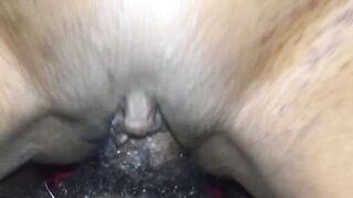 My snatch swallows his cock!