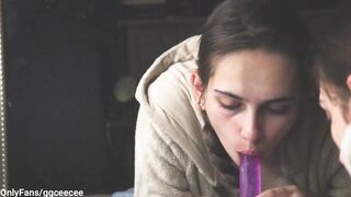 Bored Lustful Finds Sextoy and Blows it