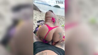 I offered 20 bucks to that beach hooker to let me screw her out of a fuck-rubber and cum inside! We were caught in the act by the helicopter. (full story on Red).