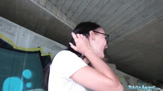 Public Agent Hawt Czech body screwed beneath public bridge after sucking knob