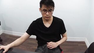 cute oriental chap caught on cam