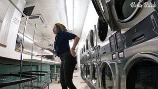 I Locked my Garments in the Dryer at a Public Laundromat - ENF Public Masturbation and SQUIRT